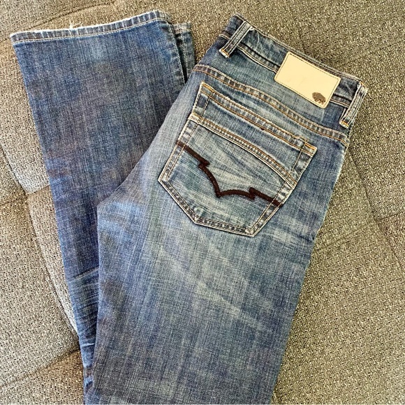 Buffalo David Man Straight Jeans Blue Stretchy 32x32 - Picture 1 of 9